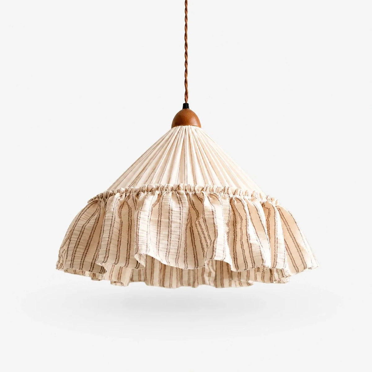 Coffee Stripe pendant lamp on white