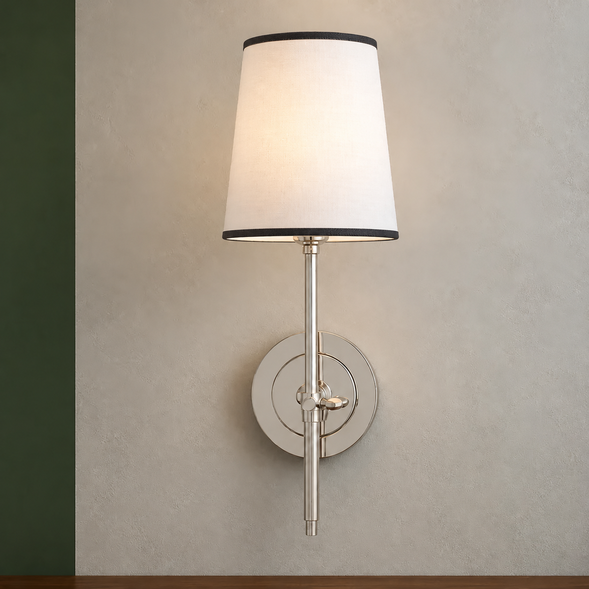 Modern Classic Tapered Linen Shade Wall Light