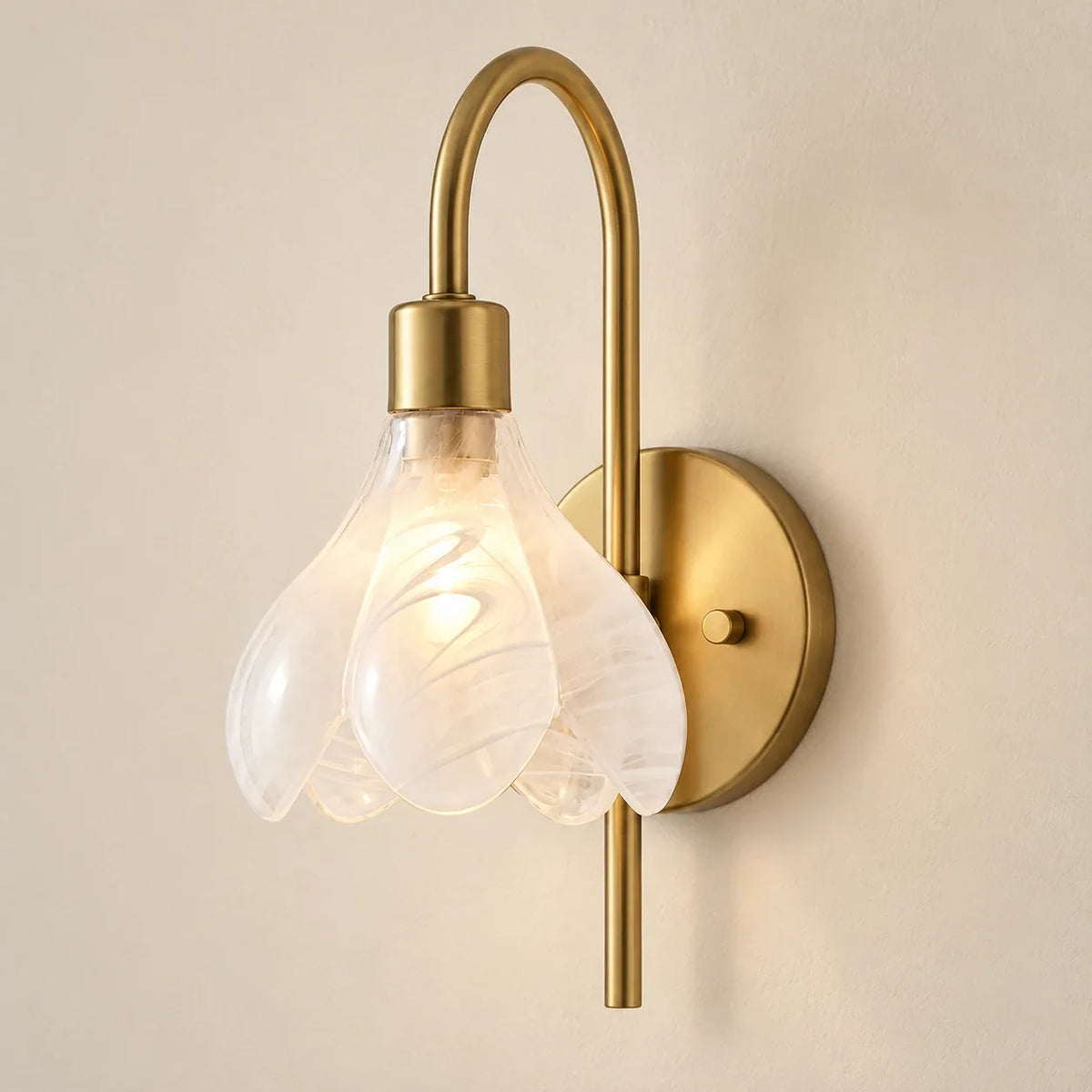 Floral glass wall light studio p1