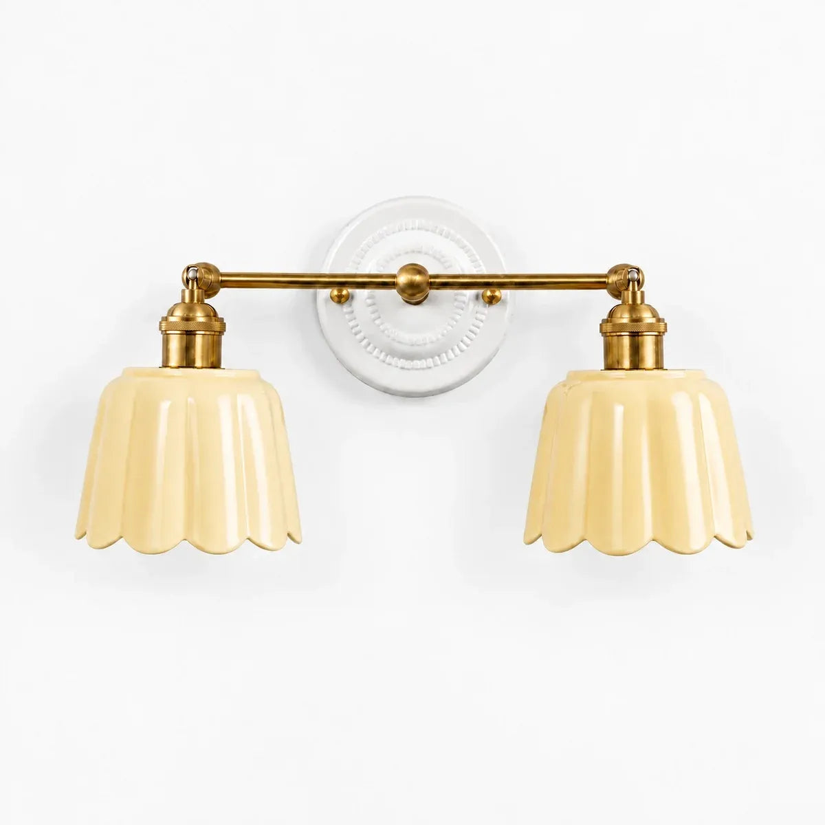 Modern British Porcelain Petal Shade Bathroom Vanity Light