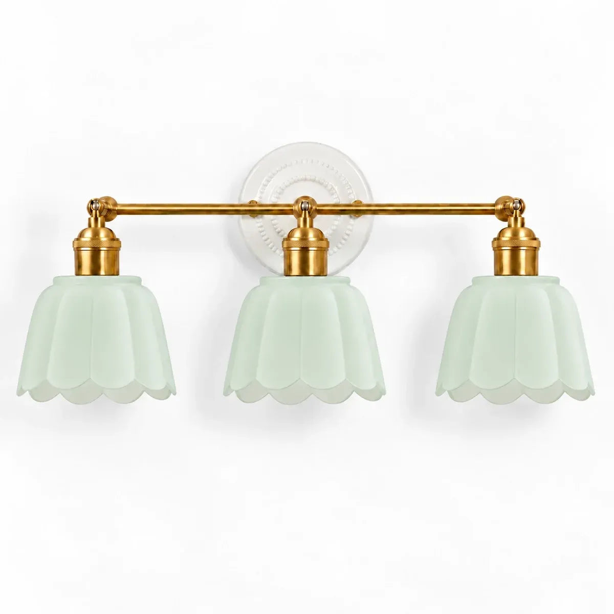 Modern British Porcelain Petal Shade Bathroom Vanity Light