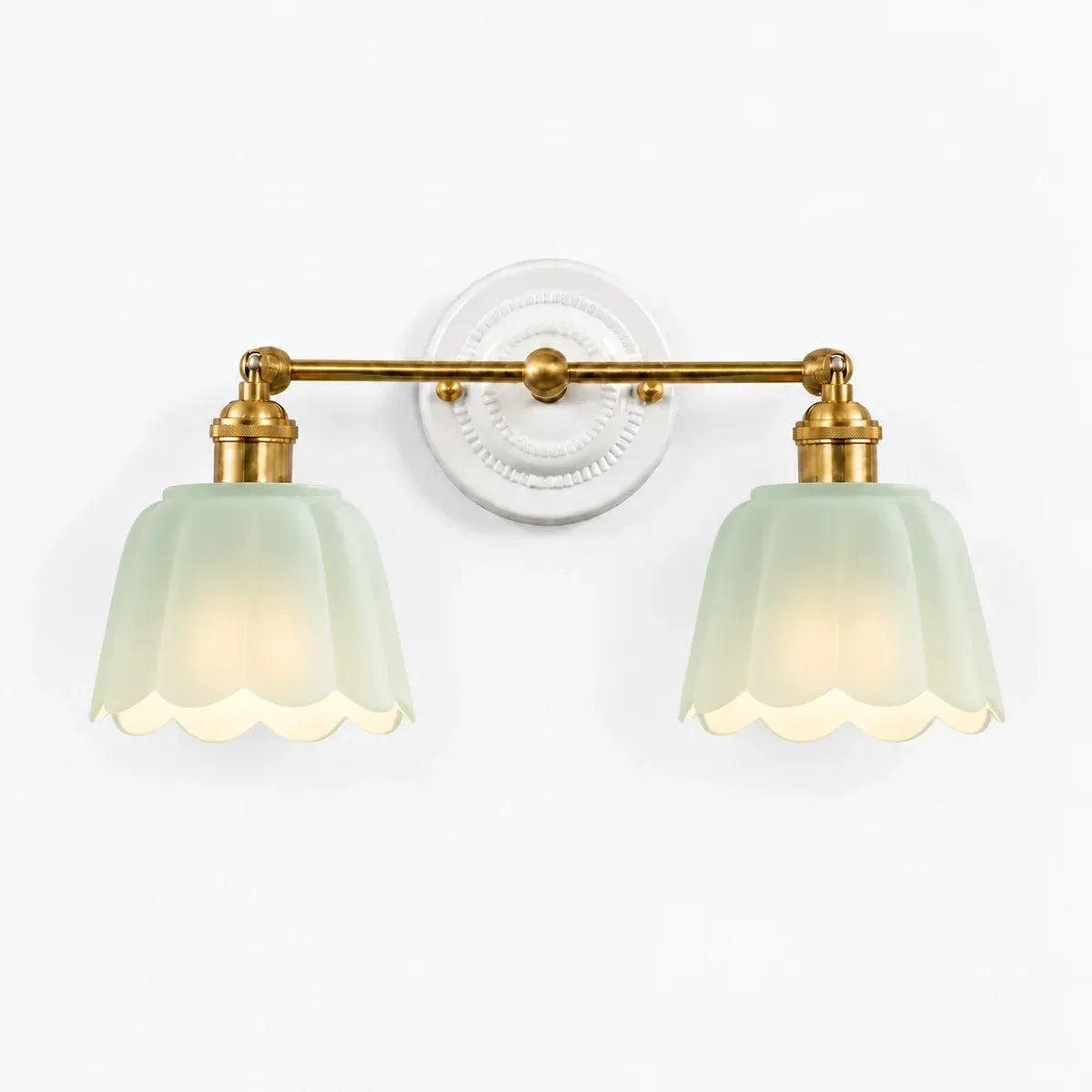 Modern British Porcelain Petal Shade Bathroom Vanity Light