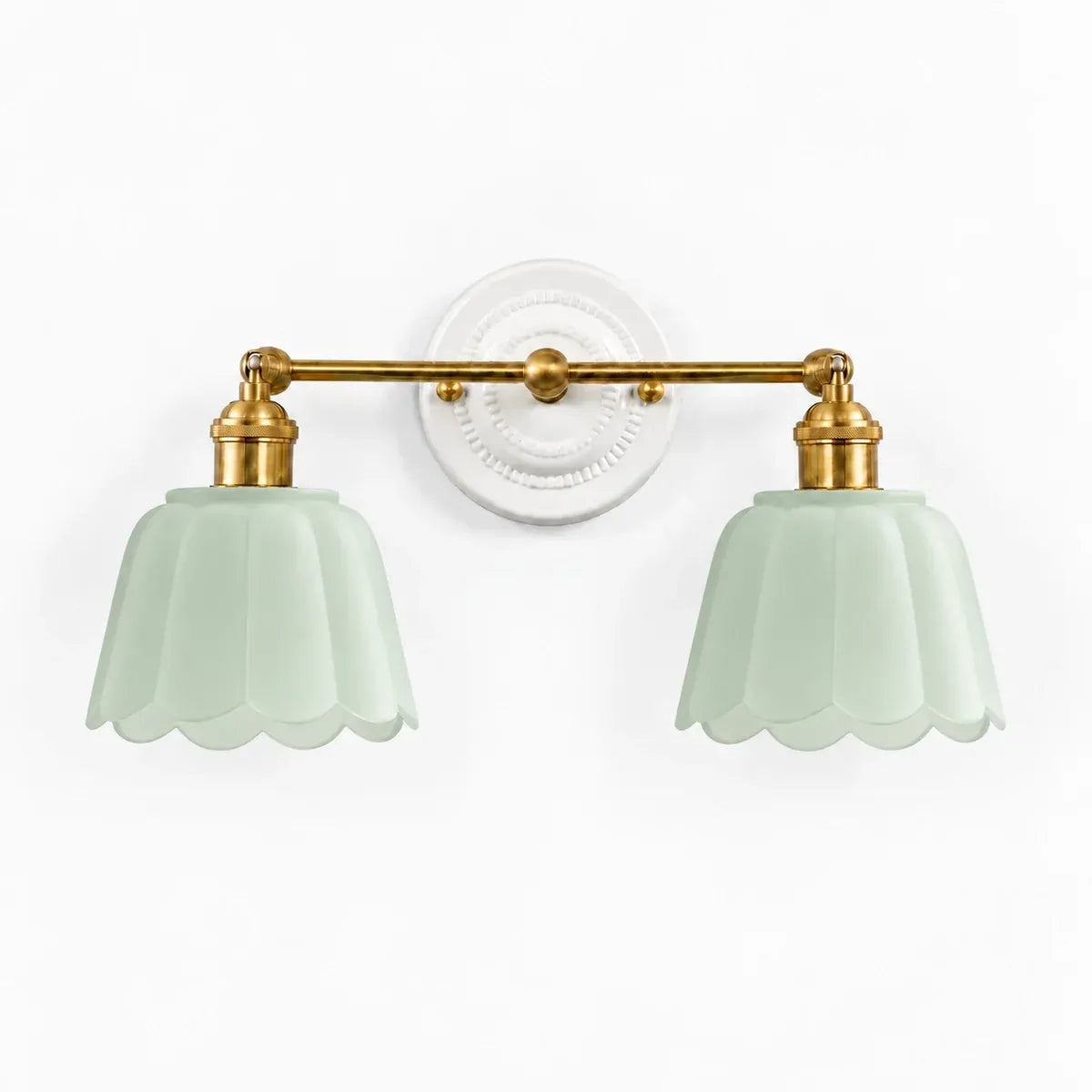 Modern British Porcelain Petal Shade Bathroom Vanity Light
