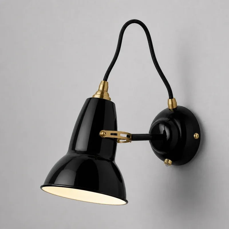 Melrose Industrial Retro Adjustable Metal Wall Light with Rotating Shade