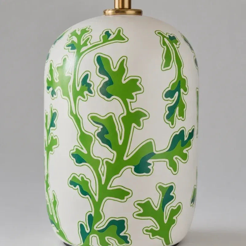 Retro Ceramic Table Lamp with Linen Shade