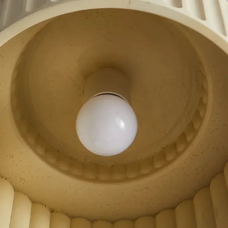 Nordic Modern Retro Colorful Fluted Flush Ceiling Light