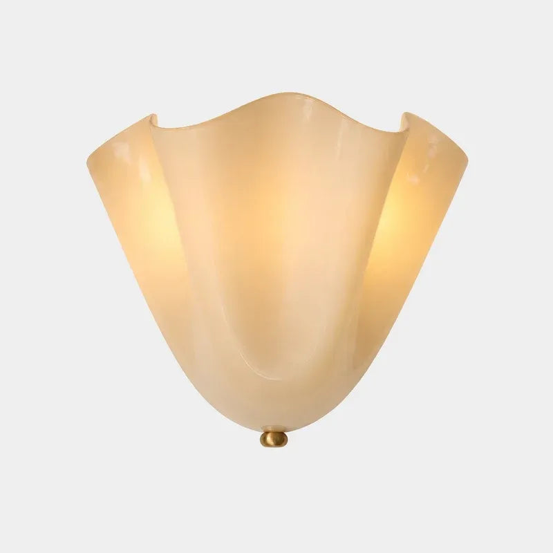 Petalia Retro Art Deco Shell Glass Wall Light