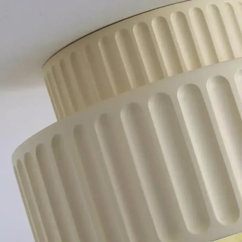 Nordic Modern Retro Colorful Fluted Flush Ceiling Light
