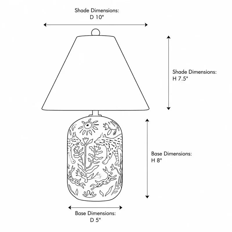 Retro Ceramic Table Lamp with Linen Shade