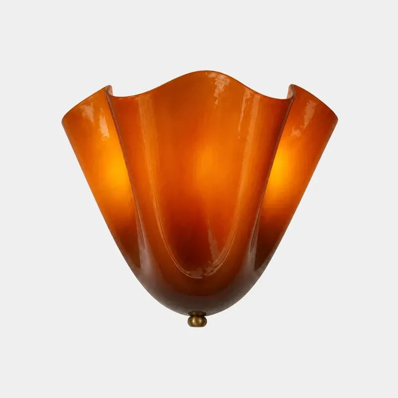 Petalia Retro Art Deco Shell Glass Wall Light