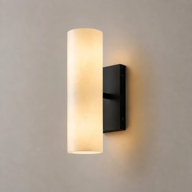 Modern Elegant Alabaster Column Wall Light