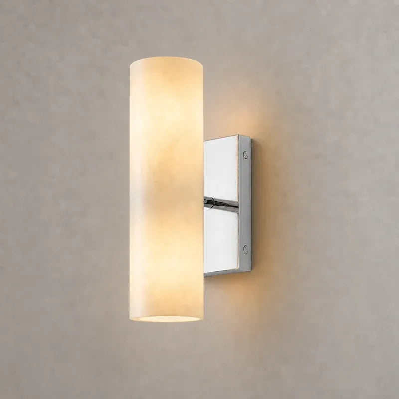 Modern Elegant Alabaster Column Wall Light