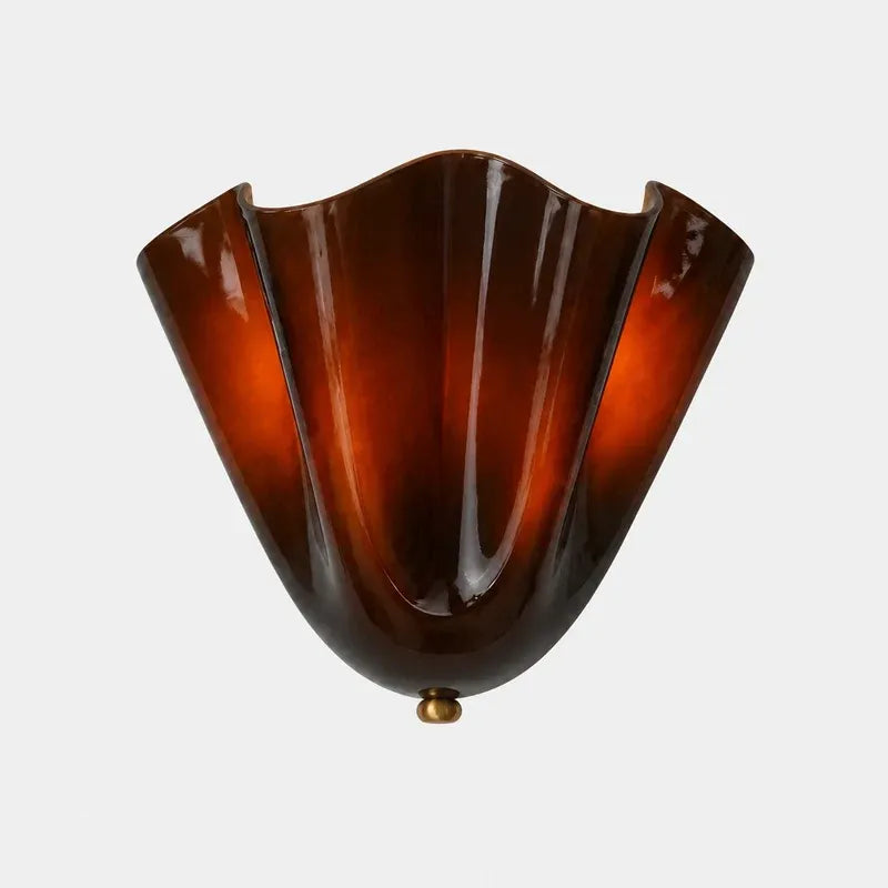 Petalia Retro Art Deco Shell Glass Wall Light
