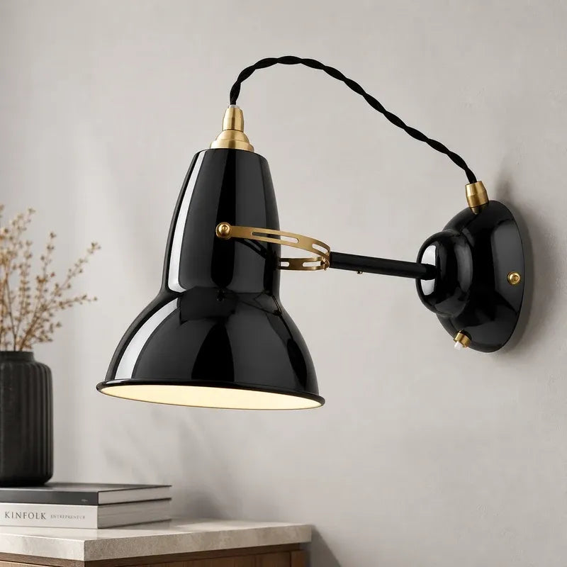 Melrose Industrial Retro Adjustable Metal Wall Light with Rotating Shade