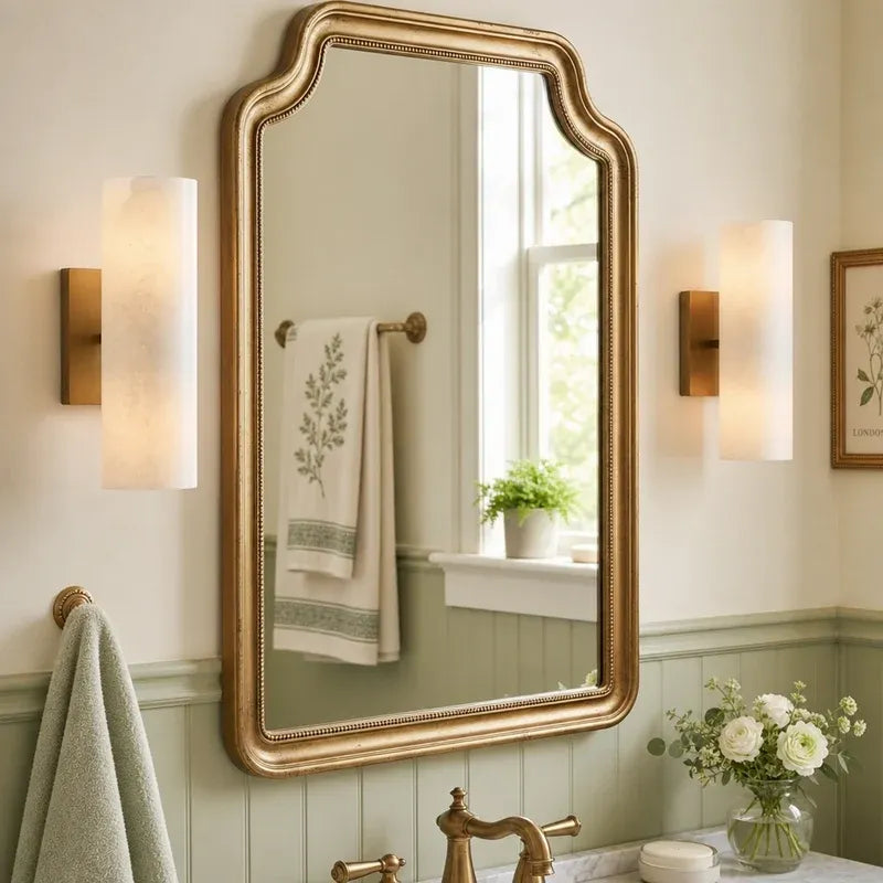 Modern Elegant Alabaster Column Wall Light