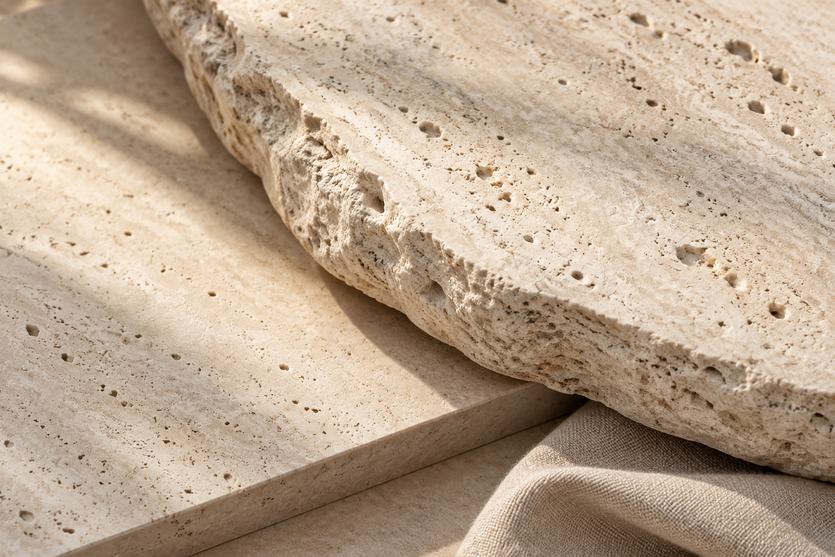 Travertine lighting